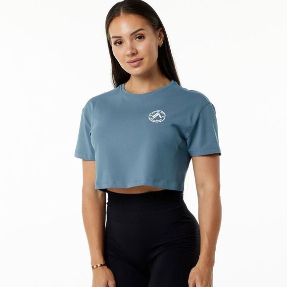 Alphalete Women's Performance Short Sleeve Dynasty Crop - Picture 1 of 9